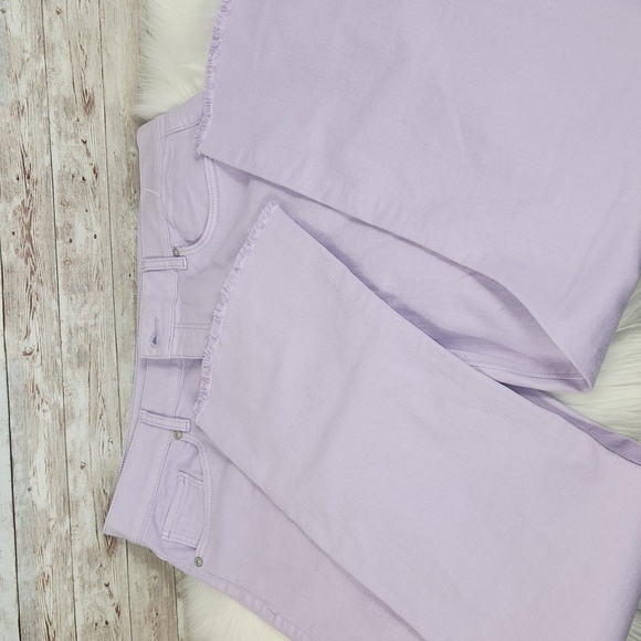 Loft, Women's Lavender Or Lilac Color, Bell Width, Raw Hem Jeans, Sz 32/14 - Picture 3 of 9